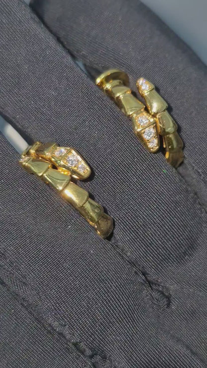 18K HK Setting Diamond Earrings