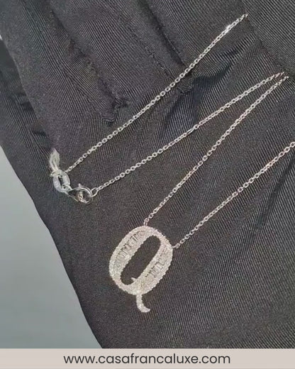 14K Initial Diamond Necklace