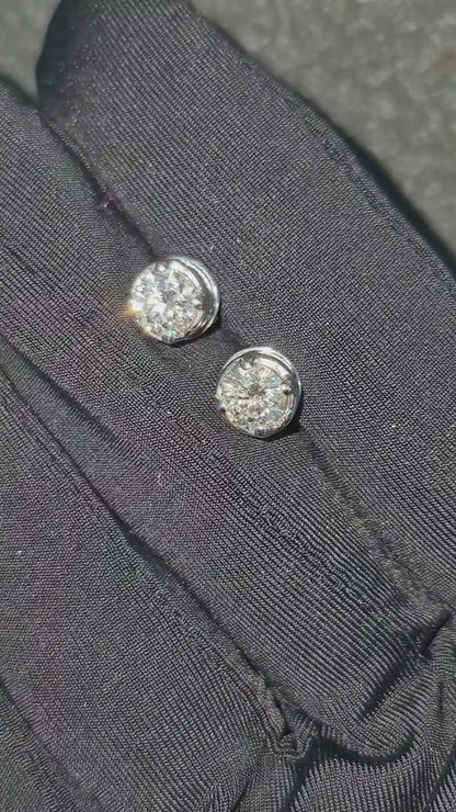 18K GIA Certified Diamond Earrings