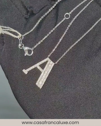 14K Initial Diamond Necklace