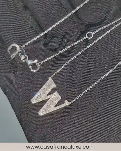 14K Initial Diamond Necklace