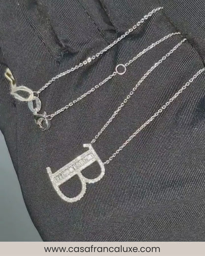 14K Initial Diamond Necklace