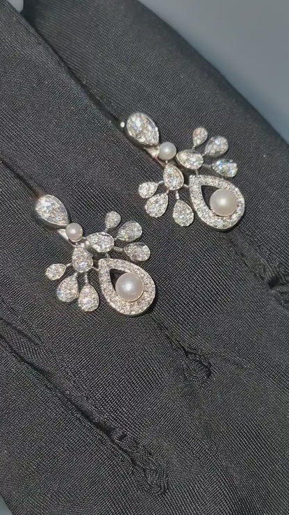 18K HK Setting Diamond Earrings
