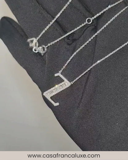 14K Initial Diamond Necklace
