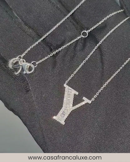 14K Initial Diamond Necklace