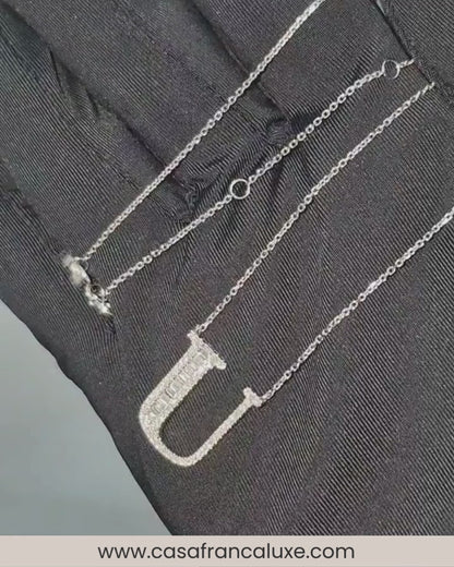 14K Initial Diamond Necklace