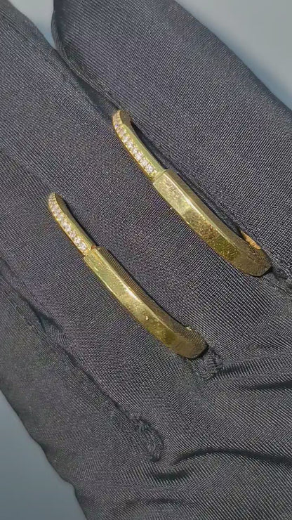 18K HK Setting Diamond Earrings