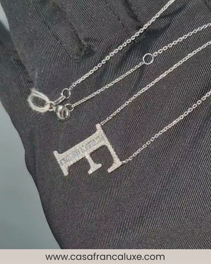 14K Initial Diamond Necklace