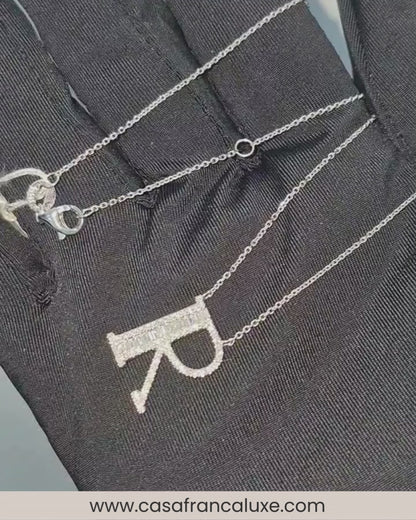 14K Initial Diamond Necklace