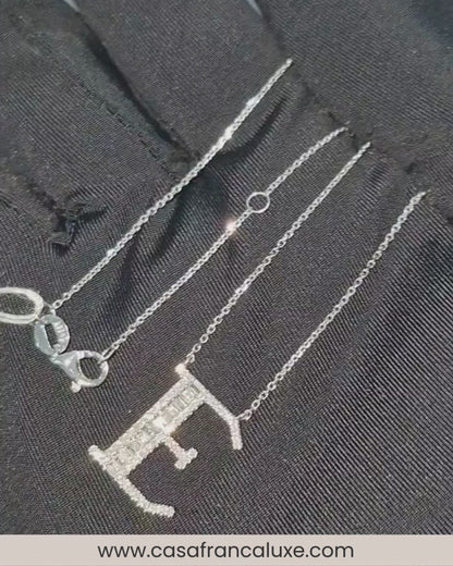 14K Initial Diamond Necklace