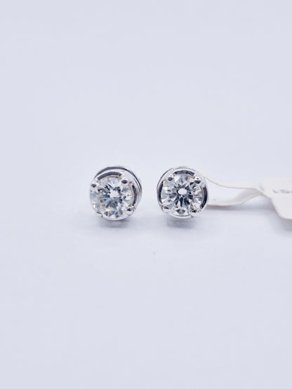 18K GIA Certified Diamond Earrings