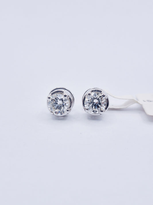18K GIA Certified Diamond Earrings