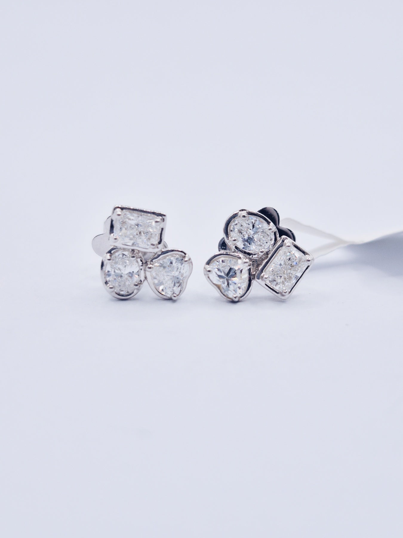 14K Cluster Diamond Earrings