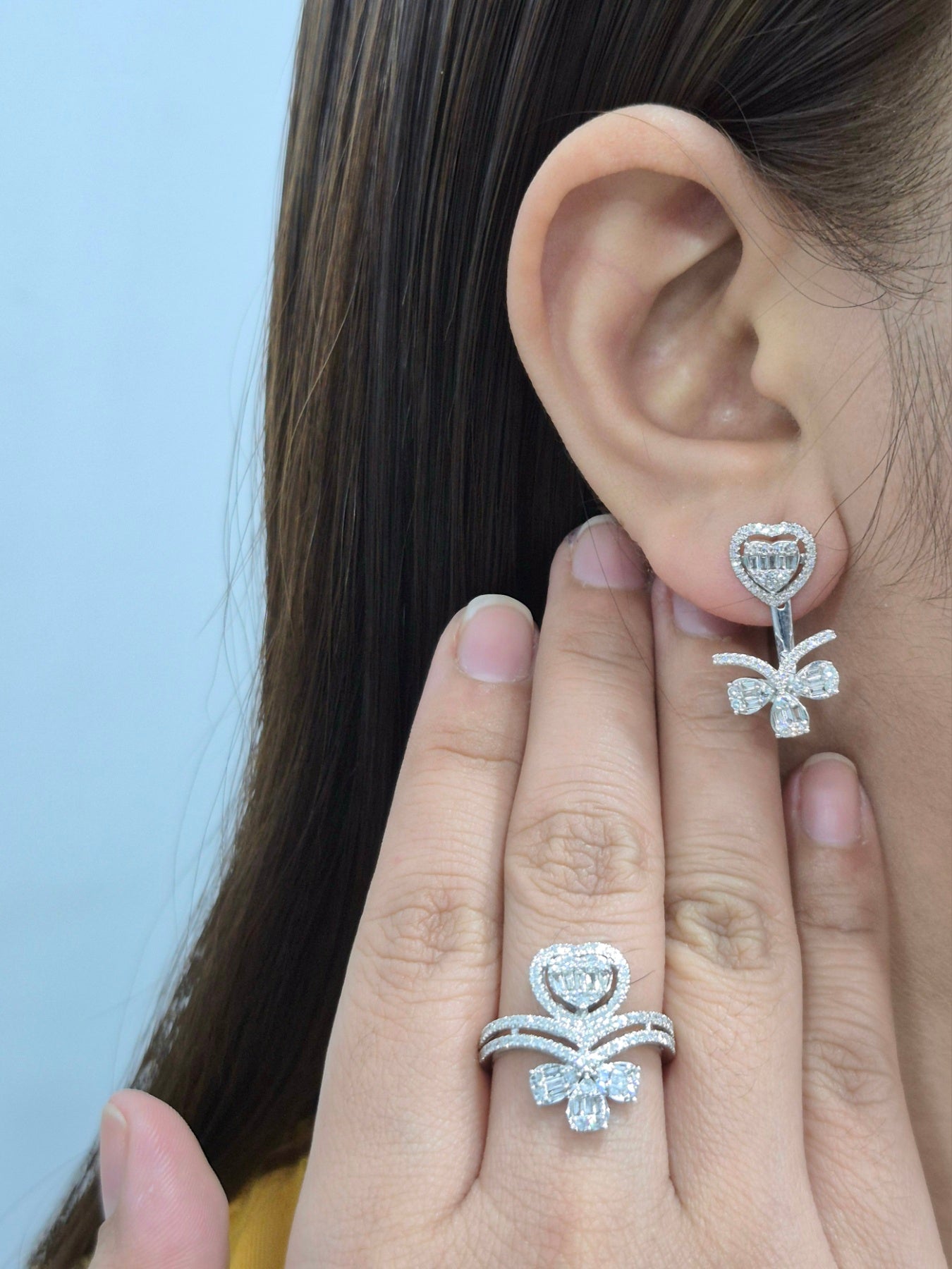 14K 2-way Diamond Set