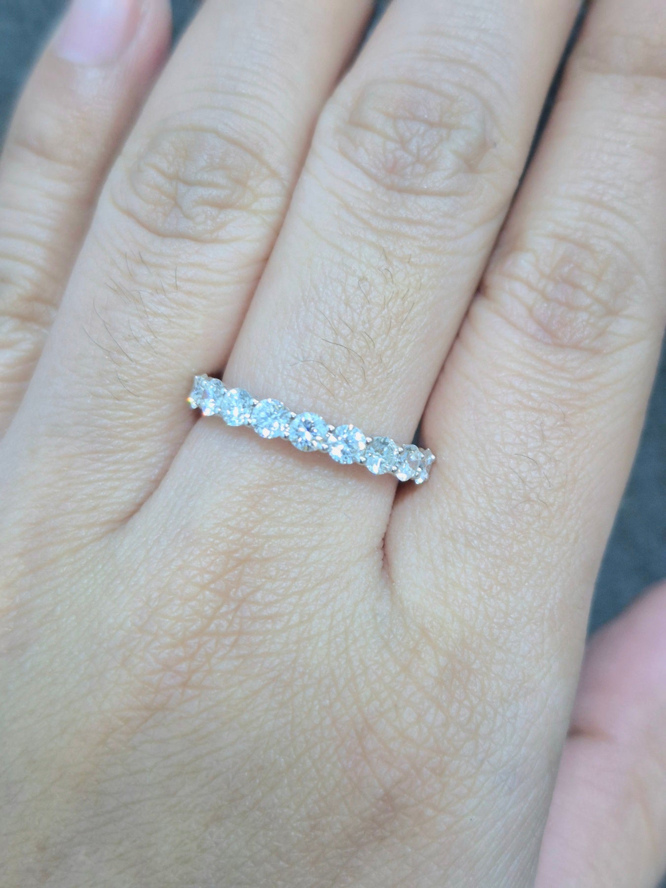 14K Half Eternity Diamond Ring