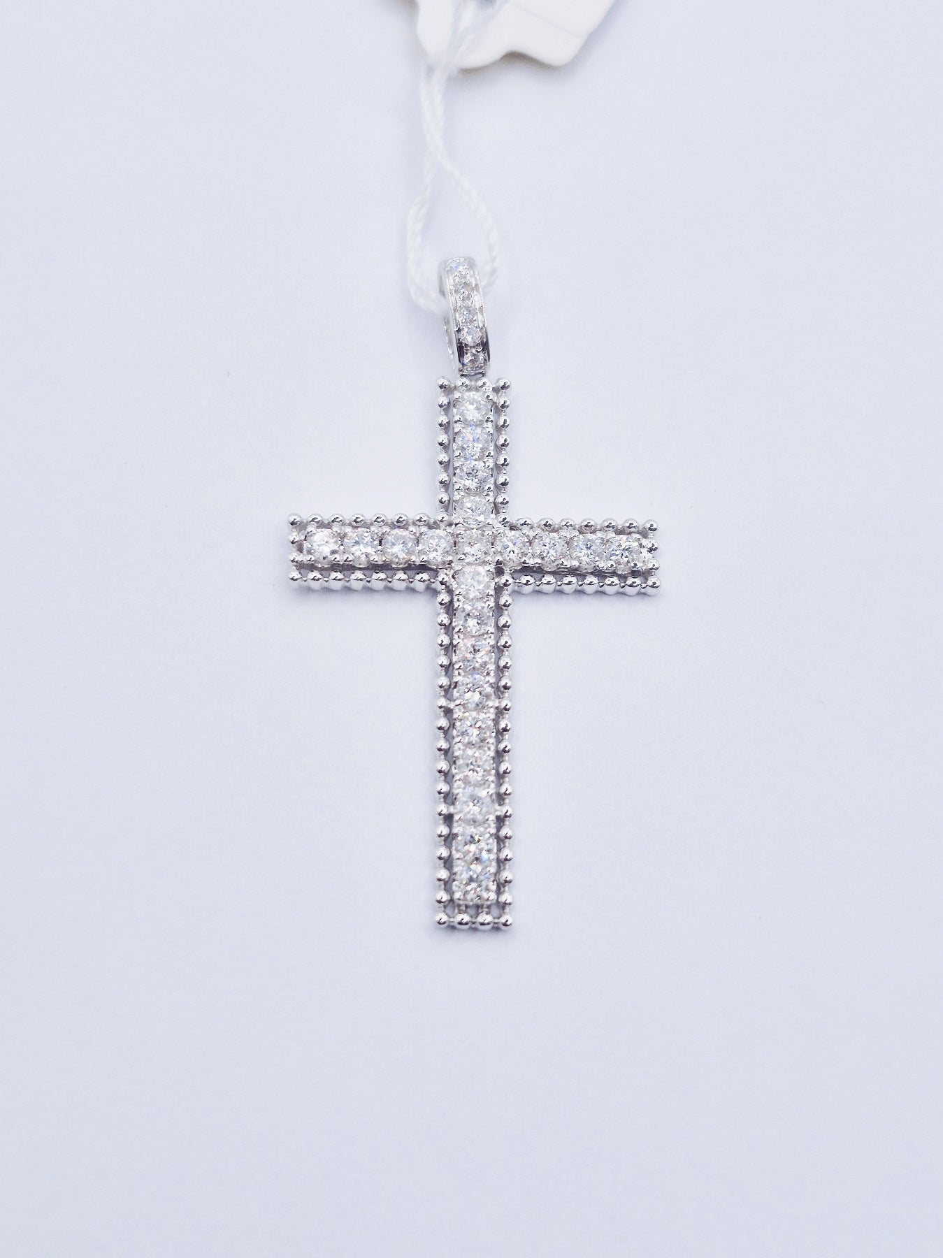 14K Cross Diamond Pendant