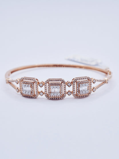 14K Diamond Bangle