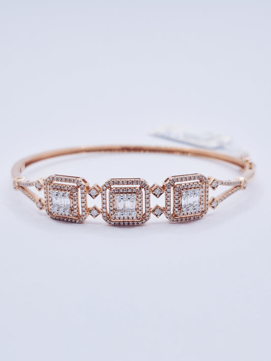 14K Diamond Bangle