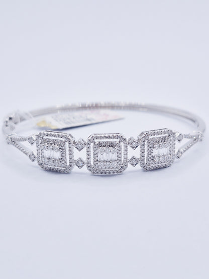 14K Diamond Bangle