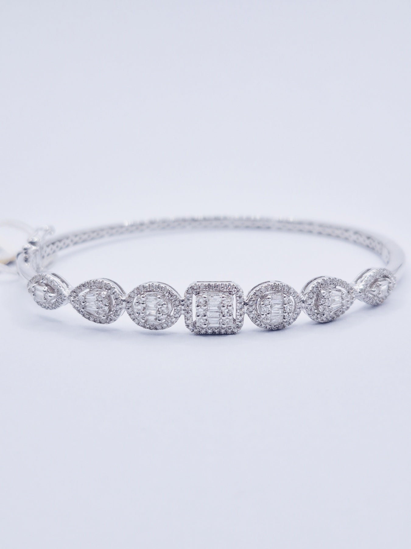 14K Diamond Bangle