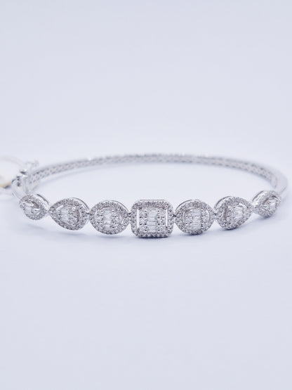 14K Diamond Bangle