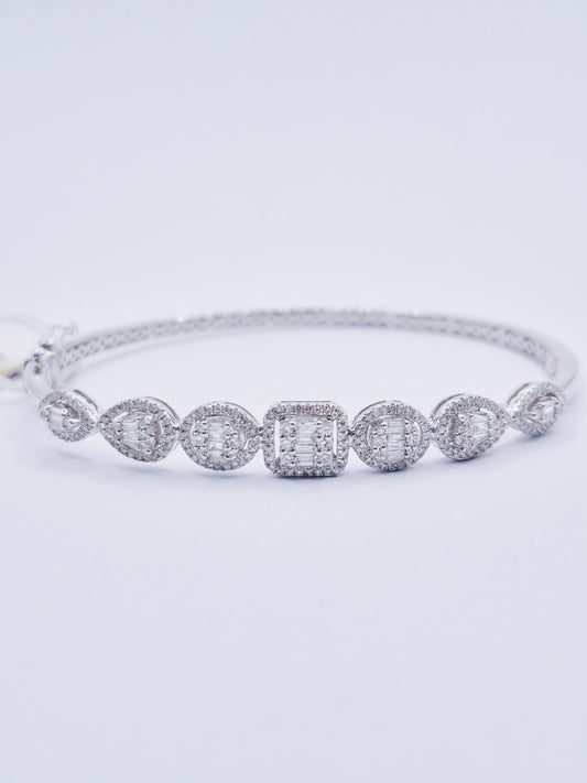 14K Diamond Bangle