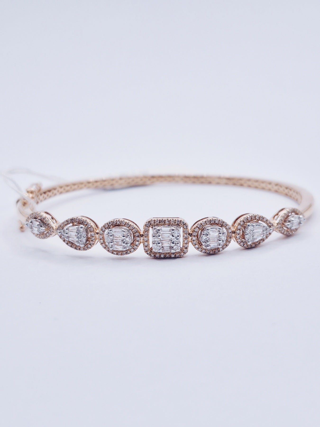 14K Diamond Bangle