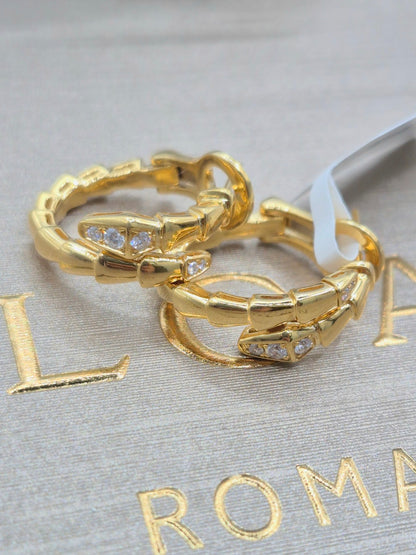 18K HK Setting Diamond Earrings