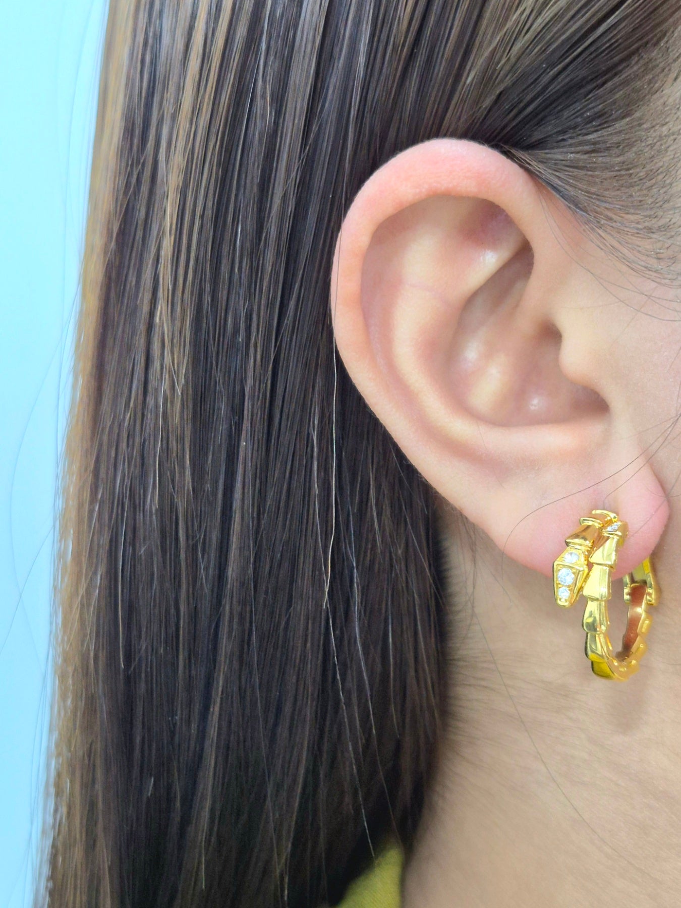 18K HK Setting Diamond Earrings