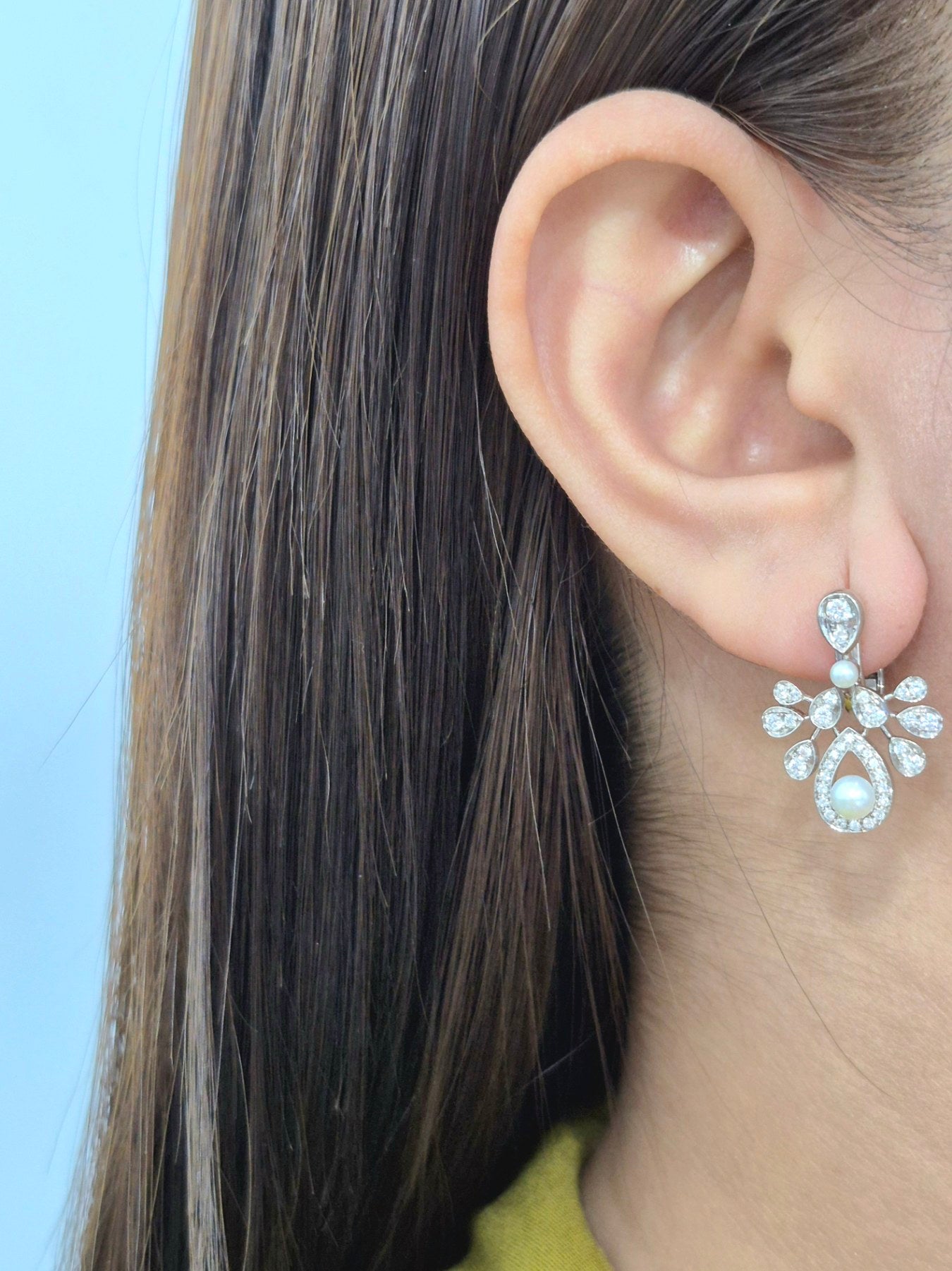 18K HK Setting Diamond Earrings