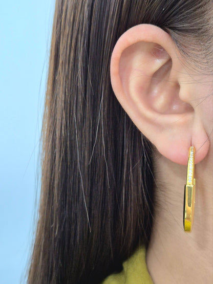 18K HK Setting Diamond Earrings