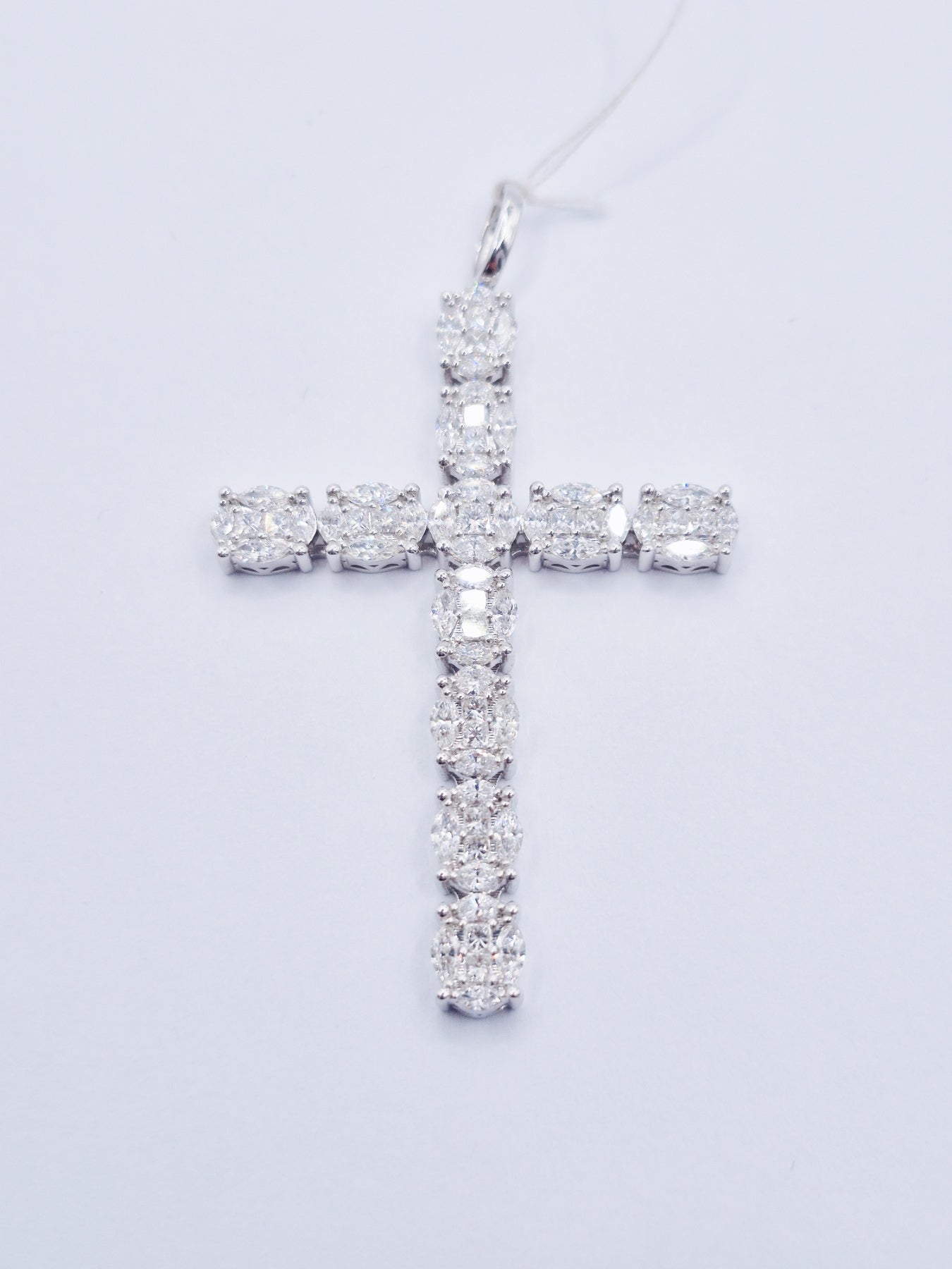 14K Cross Diamond Pendant