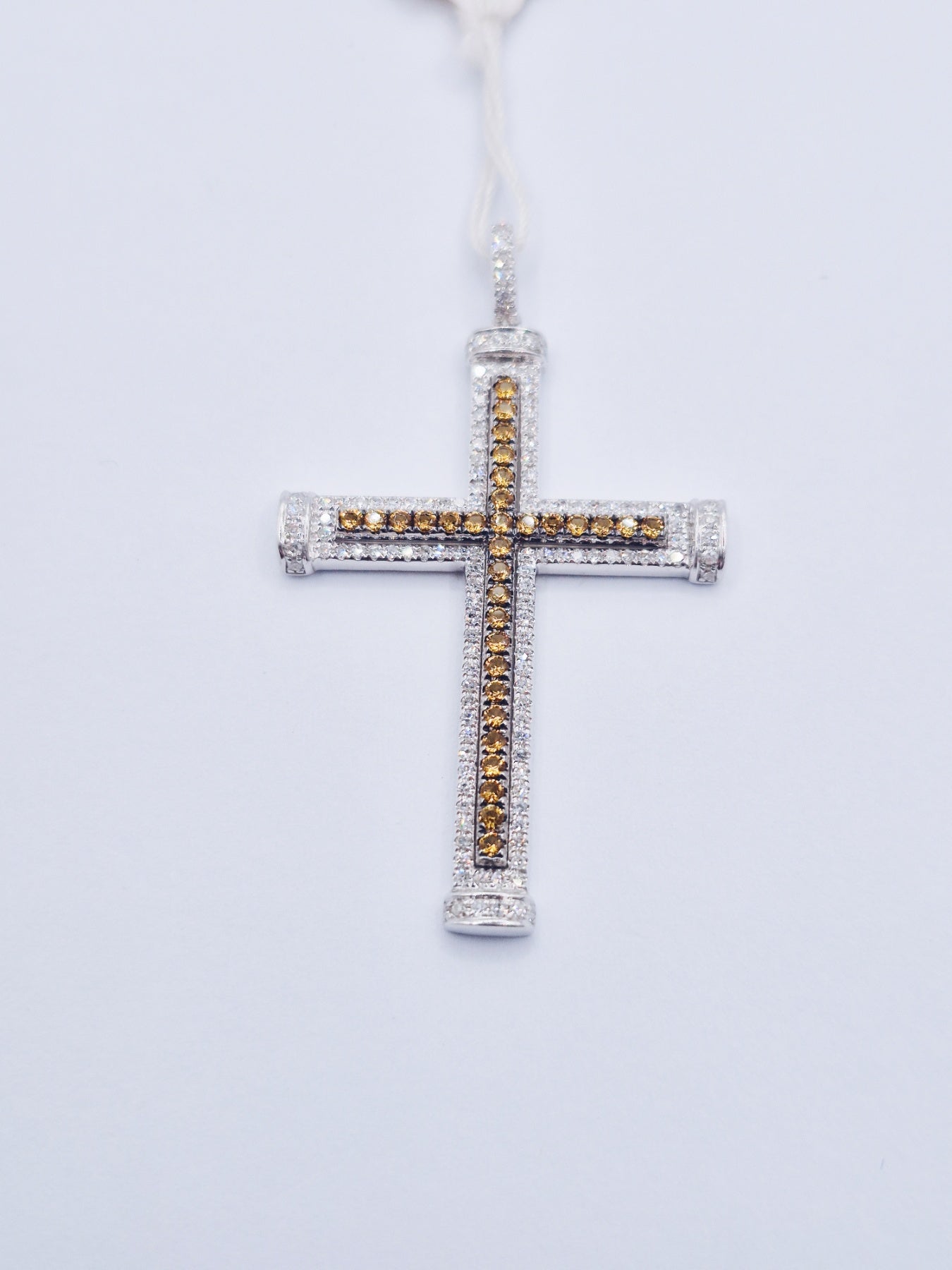 14K Cross Diamond Pendant