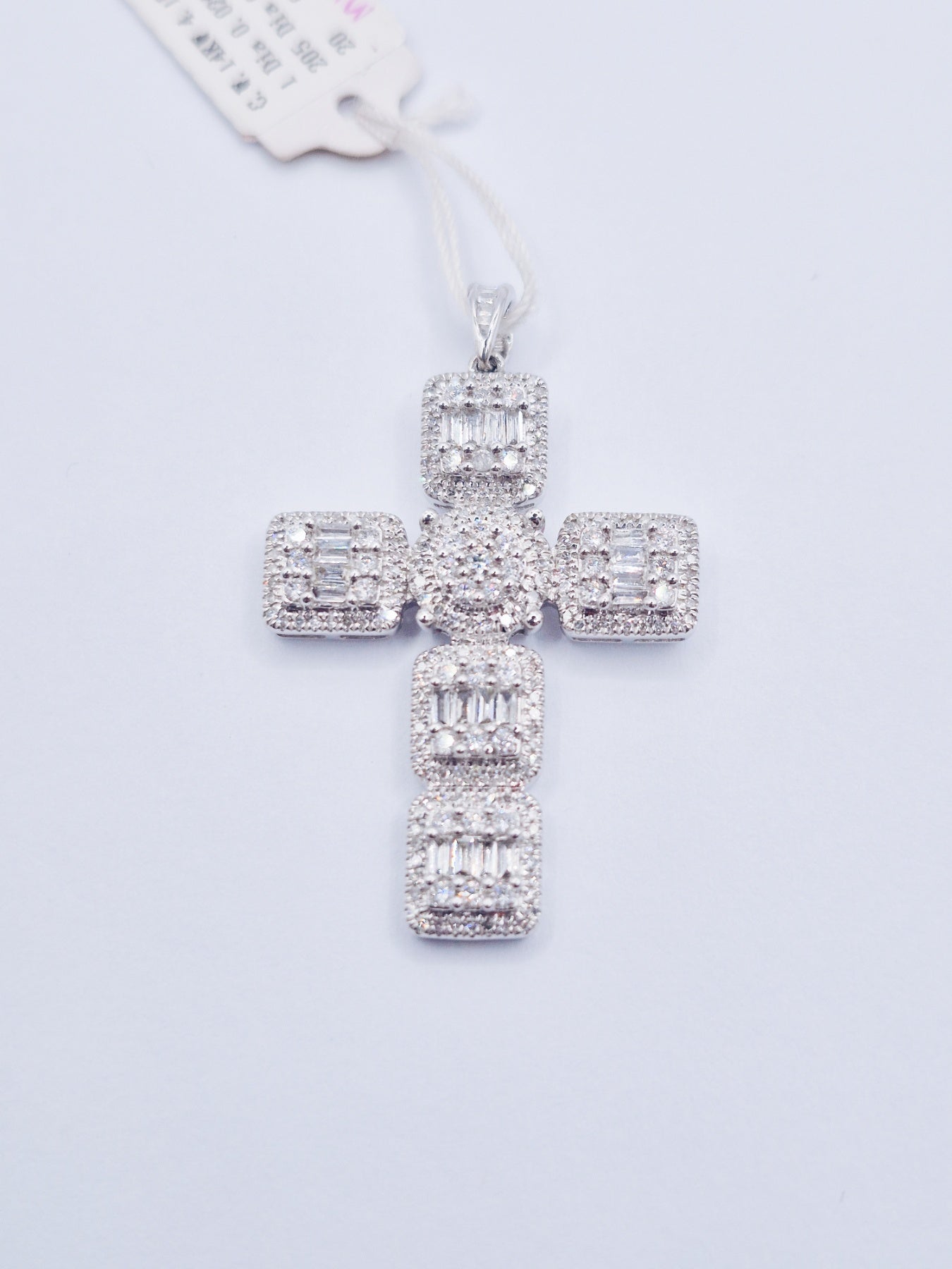 14K Cross Diamond Pendant