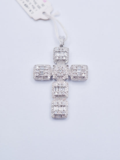 14K Cross Diamond Pendant