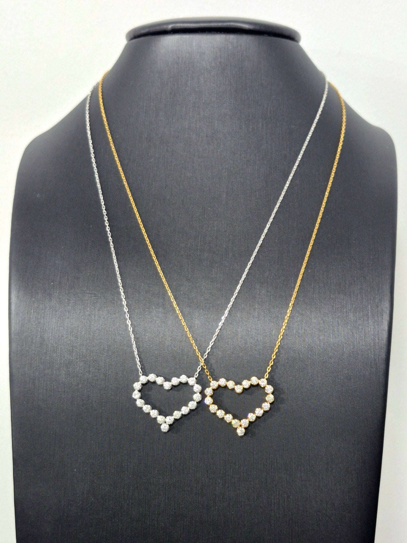 14K Heart Diamond Necklace