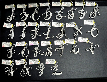 14K Initial Diamond Pendant (B)